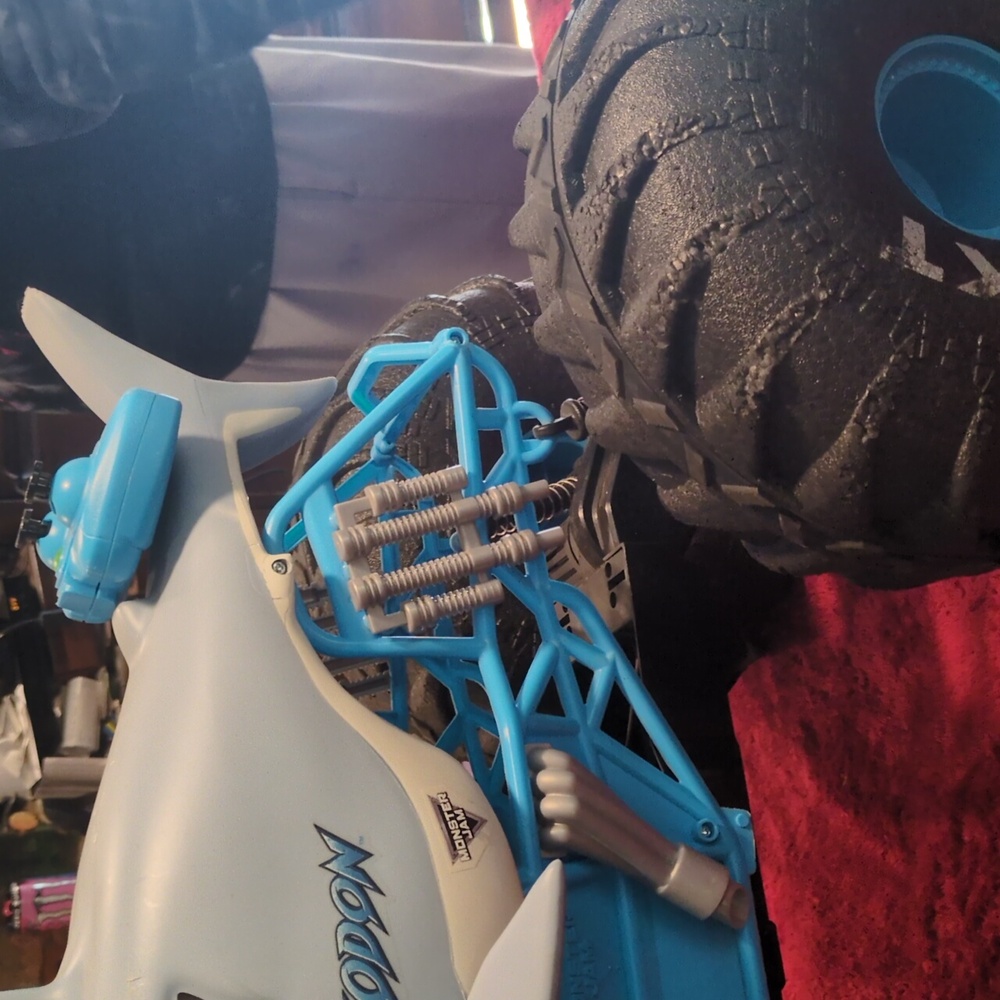 Monster Truck Toy with Blue and White Design - Picture 3 of 6